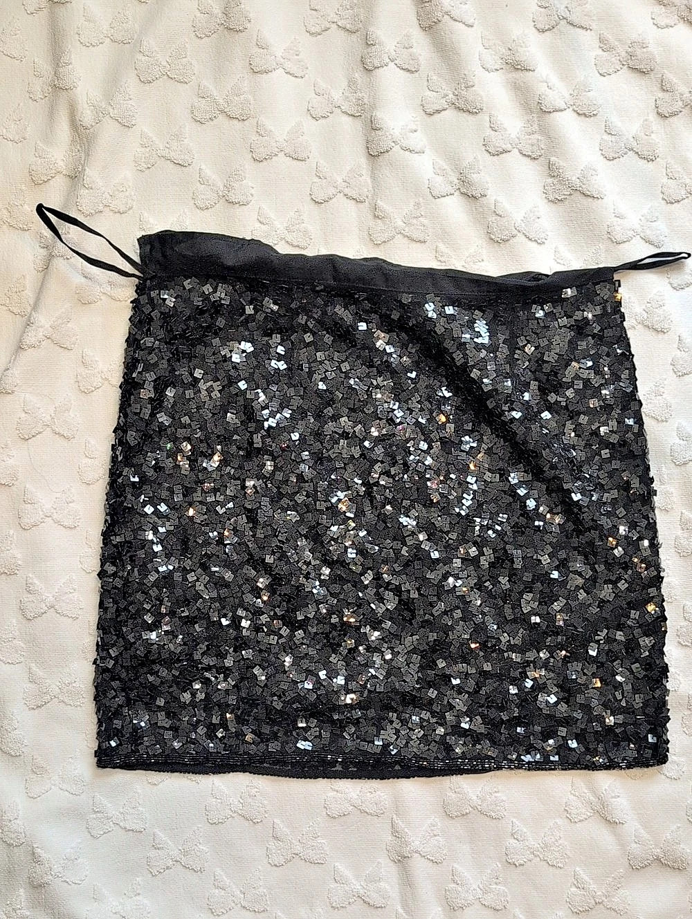 Candie's Sequin Mini Skirt in Black Size Medium